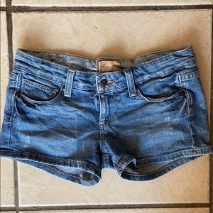 Paige Low Rise Distressed Shorts 25